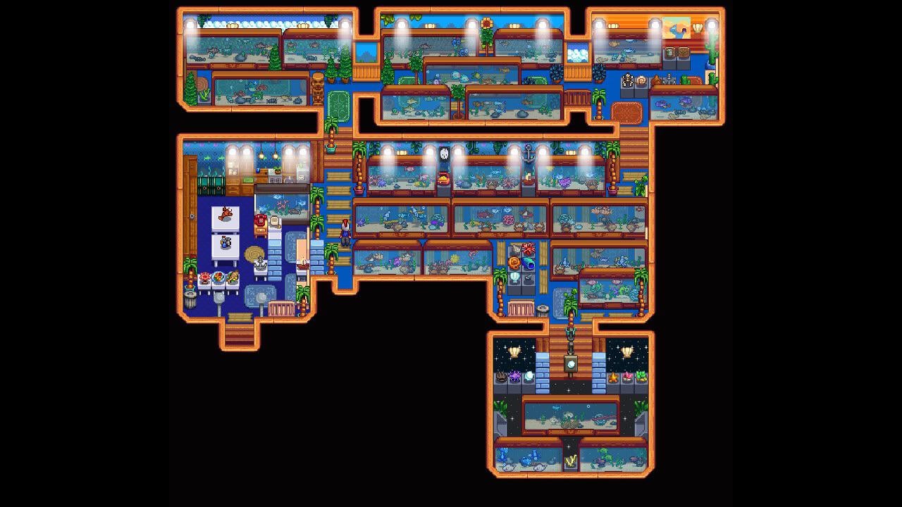 Visionary Stardew Valley player turns cabin into aquarium