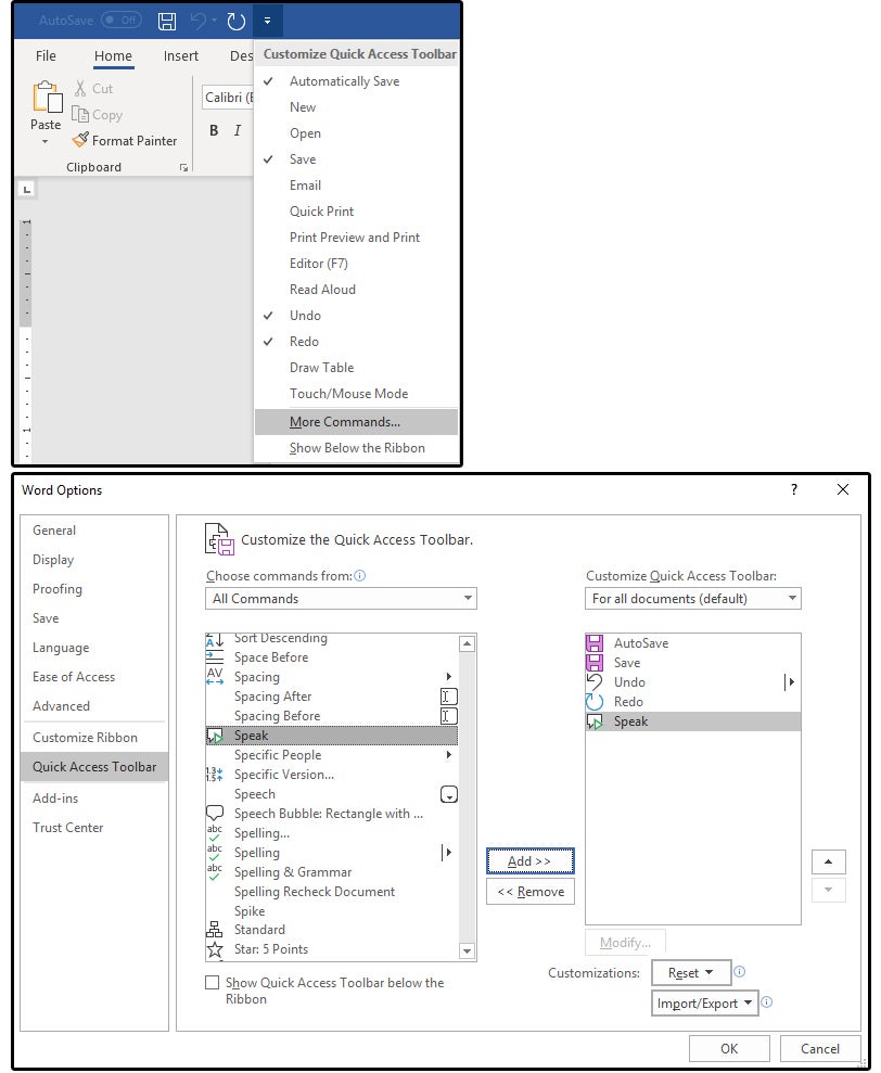 Microsoft Word reads to you: How to use the Speak and Read Aloud commands