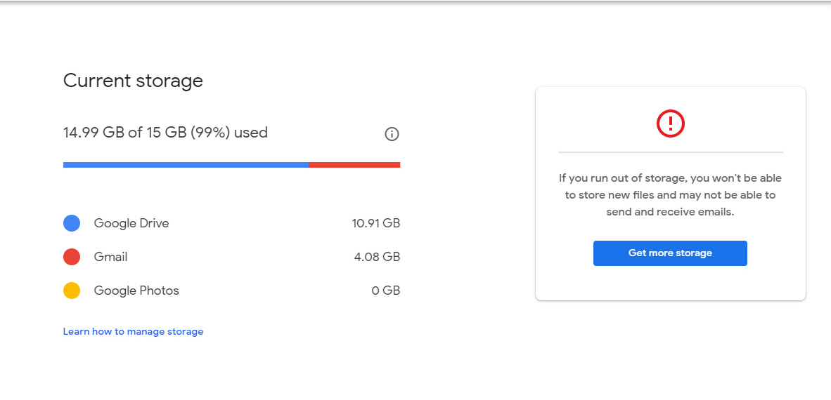 7 Effective Ways to Solve Google Drive Storage Full But Empty Issue