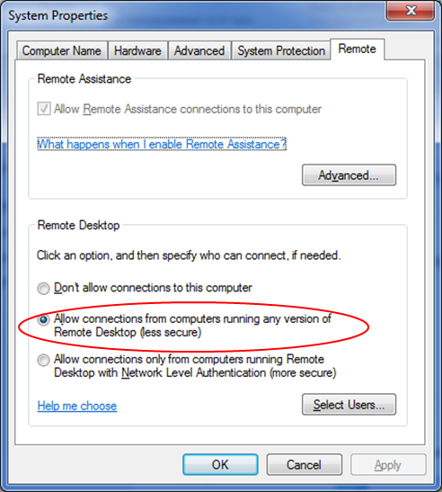 Using Remote Desktop in Windows 7 - Hamilton College