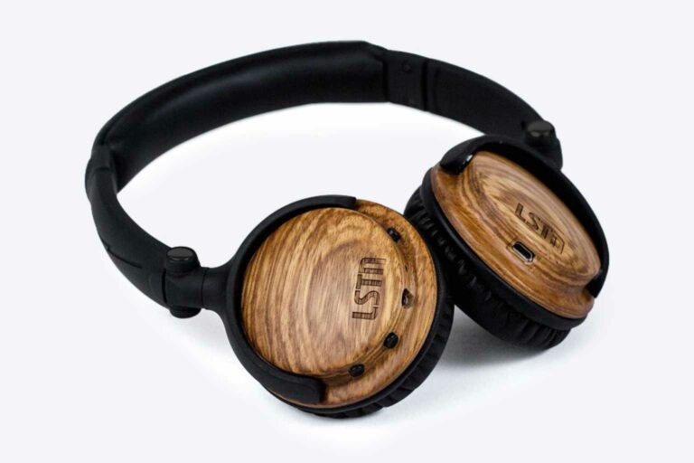 Sustainable Headphones - LSTN - Zebra Wood Fillmore Wireless Headphones